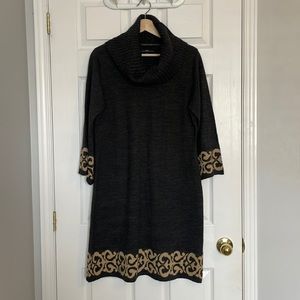 R&K sweater dress with detachable cowl neck